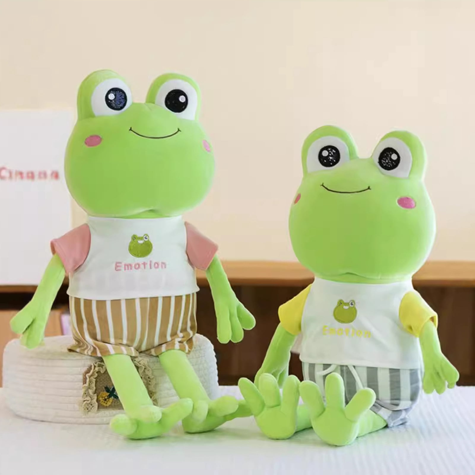 Pale Green Frog Plush Toy Soft St￭ Anmal Baby Comfort