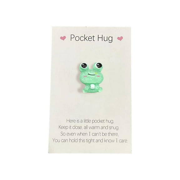 Frog Pocket Hug: Adorable Encouragement and Decor Frog Hug Greeting Card Bes t Z8L4