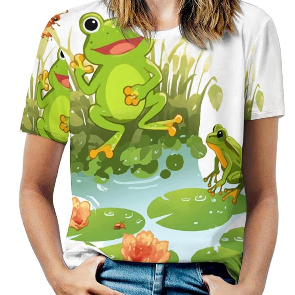 Frog Pond Harmony Women's Short Sleeve Tops Casual Blouses T Shirt