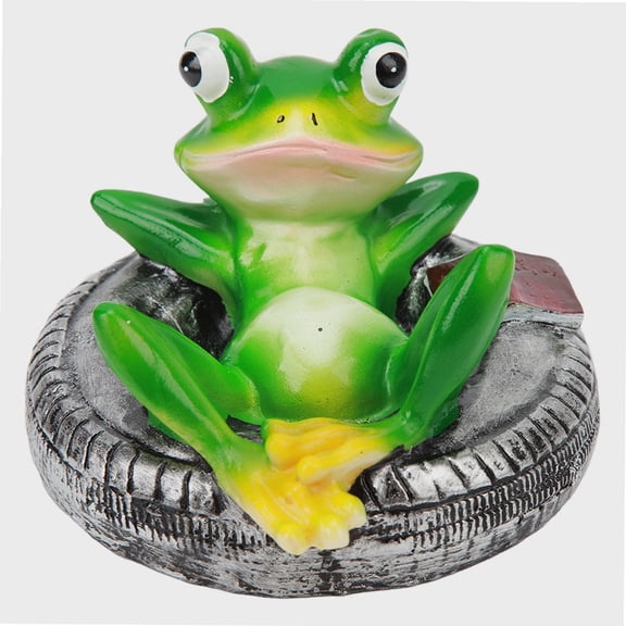 Frog Pond Ornaments, Resin Colorfast Easy Float Water Floating Frog Garden Statue for Home Garden Yard Patio[B]
