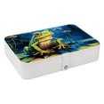 thumbnail image 1 of Frog Portable PU Leather Jewelry Stand with Removable Compartment, Display Case, Earring Holder, and Organizer Box, 1 of 6
