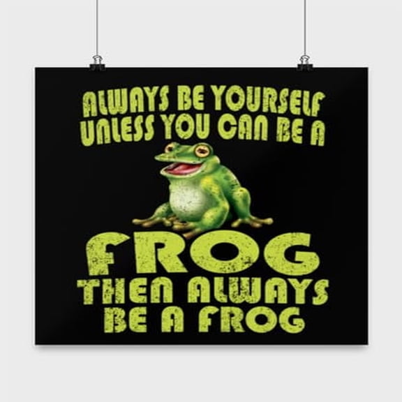 Funny Frog Wall Art - Animal Lover - 13x13 Poster Print - Home Decor