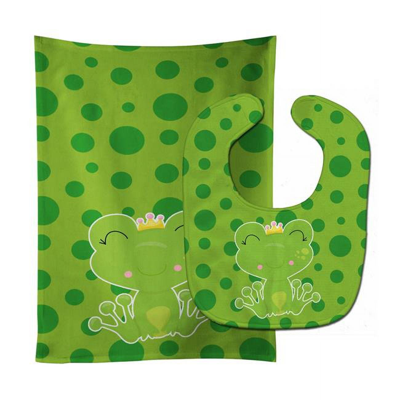 Frog Prince Baby Bib & Burp Cloth