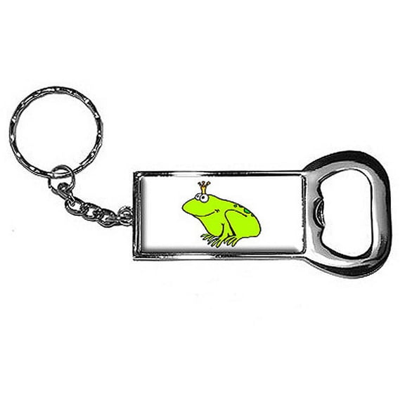 Frog Prince Fantasy Keychain Key Chain Ring Bottle Bottlecap Opener