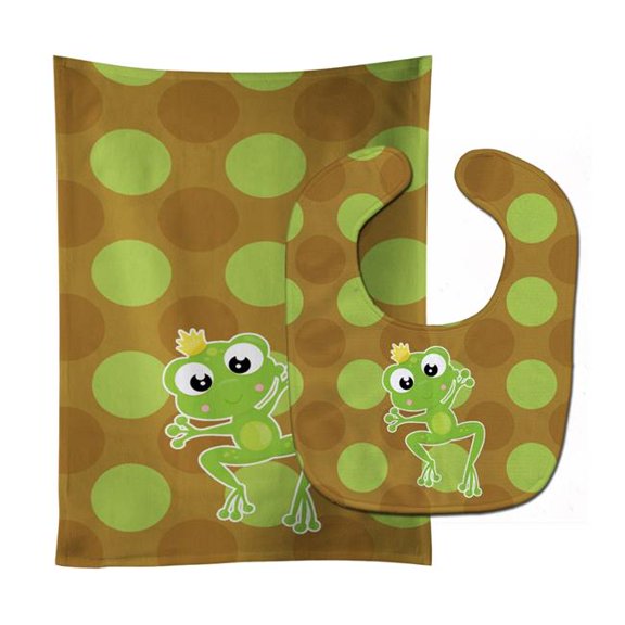 Frog Prince No.5 Baby Bib & Burp Cloth