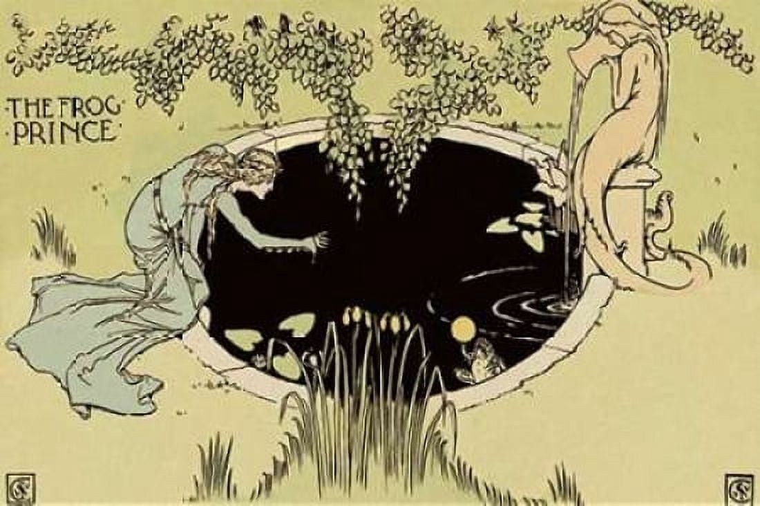 Frog Prince - The Fountain Canvas Art - Walter Crane (24 x 36)