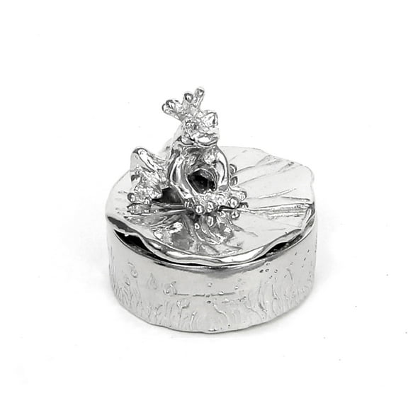 Frog Prince Tooth Fairy Treasure Box - Gift Boxed - Handcrafted Pewter Made in USA (Shipped from Artist Studio)