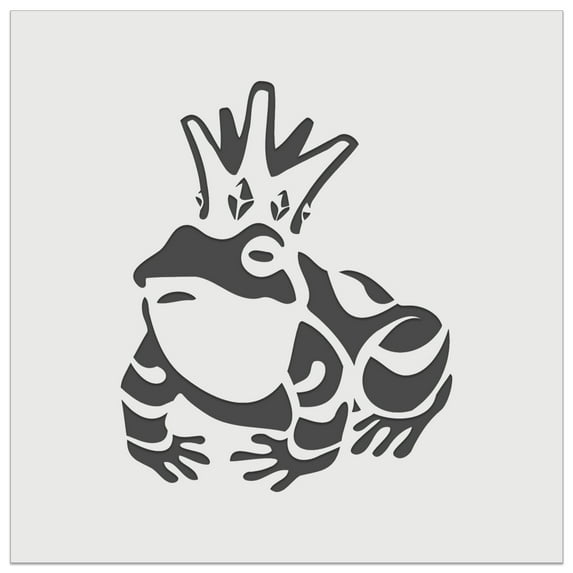 Frog Prince with Crown DIY Cookie Wall Craft Stencil - 4.5 Inch