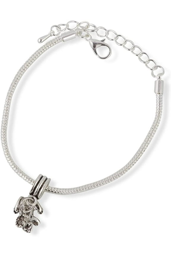 Frog Prince with Crown Snake Chain Charm Bracelet