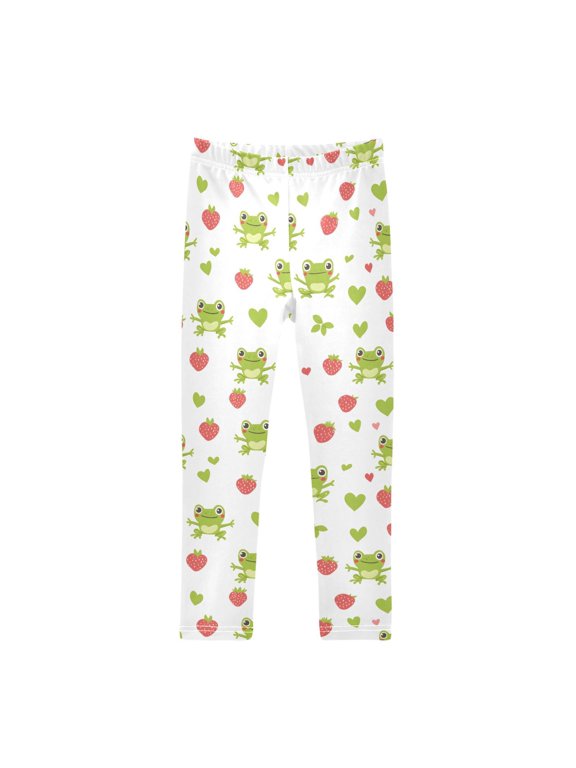 Frog Printed Leggings Yoga Pants for in 4t to 10t
