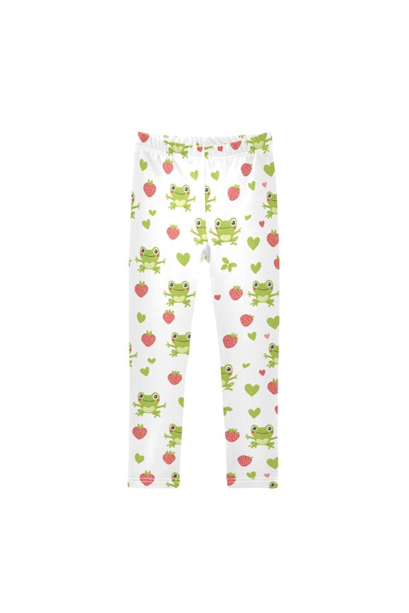 Frog Printed Leggings Yoga Pants for in 4t to 10t