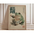thumbnail image 1 of Frog Ramen Japanese Wall Art Print, Unframed Paper Poster 8x10in, 1 of 4