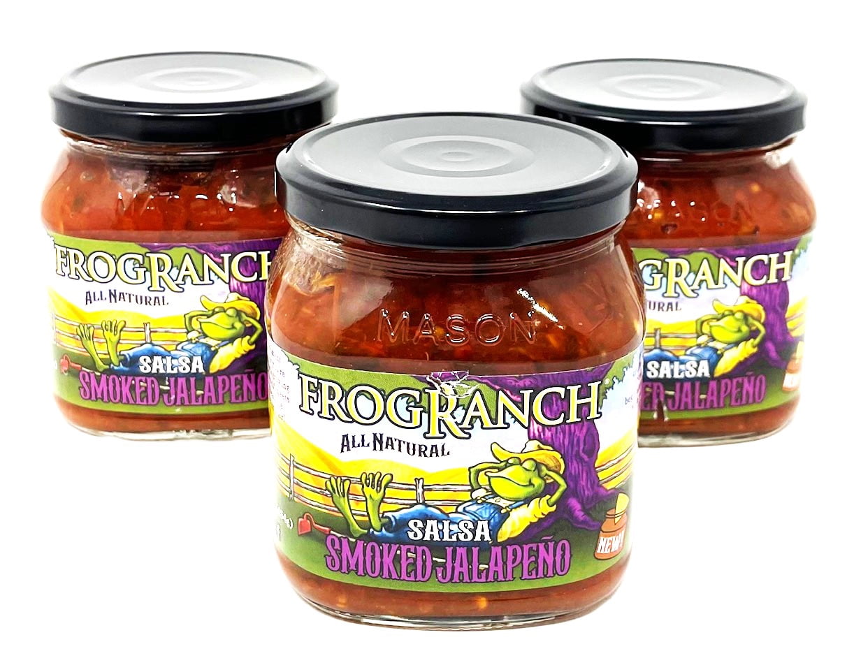 Frog Ranch Smoked Jalapeno Low Sodium All Natural Salsa 16 oz. (Pack of ...