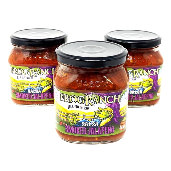 Frog Ranch Smoked Jalapeno Low Sodium All Natural Salsa 16 oz. (Pack of 3)