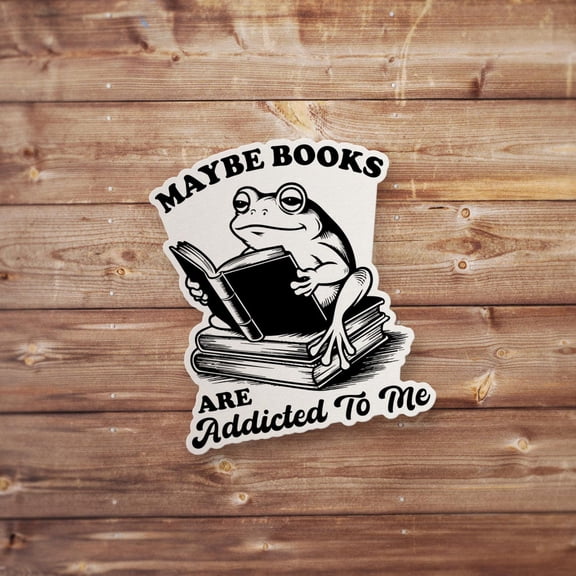Frog Reading Sticker