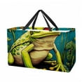 thumbnail image 1 of Frog Reusable Foldable Large Capacity Oxford Cloth Storage Basket Shopping Bag Laundry Basket, 1 of 7