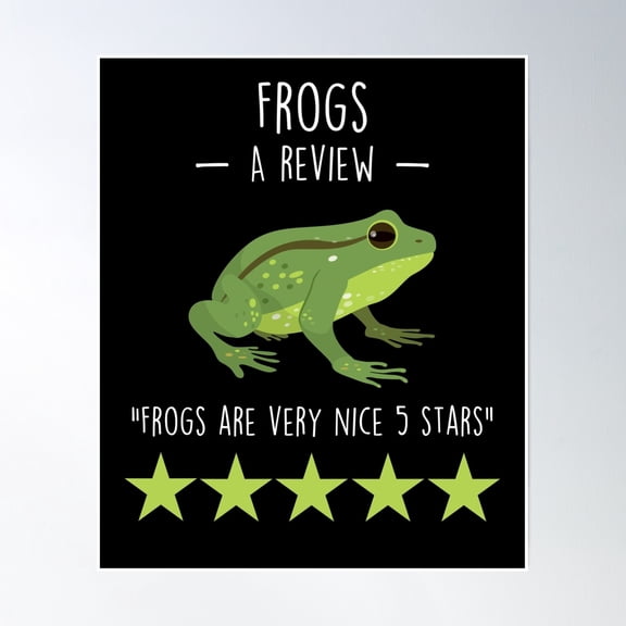 Frog Review Poster Wall Art, Modern Wall Decor, 24x36 UNFRAMED