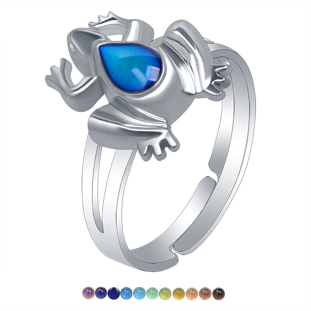 Sterling Silver Color Changing Mood Ring for Children and Women 3