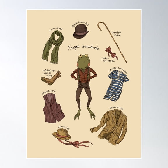 Frog'S Wardrobe Poster Wall Art, Modern Wall Decor, 8x12 UNFRAMED