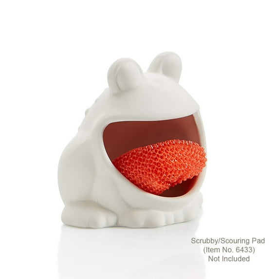 Frog Scrubbie 4.75W x 4.25H Paint Your Own Pottery Ceramic Bisque, Ready To Paint, Craft Kit
