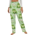 thumbnail image 1 of Frog Seamless Pattern Winter Female Pants Flannel High Waist Women Pants Lady Warm Straight Leg Plush Trousers, 1 of 7