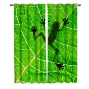 Frog Shadow Leaf Plant Natural Window Curtains Curtains for Living Room Decorative Items Living Room