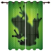 Frog Shadow Leaf Plant Natural Window Curtains Curtains for Living Room Decorative Items Living Room