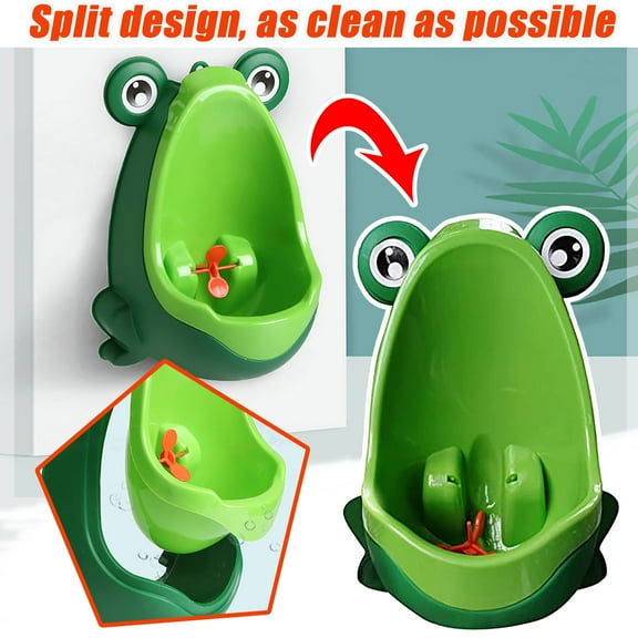 Frog Shape Hanging Baby Boy Standing Urinal, Portable Potty Trainer for Toddlers 8 Months-6 Years with Hanging Design, Cute Cartoon Safe Pp Material Encourages Independence