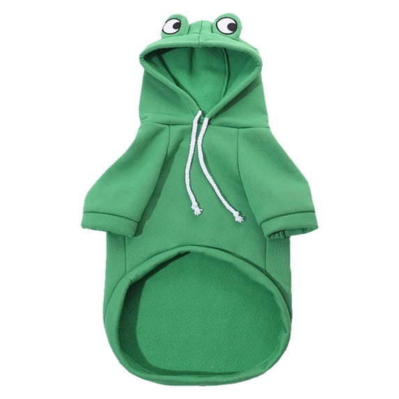 Frog Shape Hoodie Warm Fleece Cat Sweatshirt Cute Cartoon Animal Costume Autumn Winter For Small