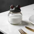 thumbnail image 1 of Frog-Shaped Gothic Spice Jar Set, Glass Jar with Iron Base Holder, Vintage Kitchen Storage Canister, Decorative Seasoning Container for Home, Kitchen, Counter & Pantry Use, 1 of 8
