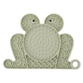 thumbnail image 1 of Frog Shaped Silicone Pet Lick Mat Multi-Texture Slow Feeder Tray Anti-Anxiety Suction Feeding Pad For Dogs Cats Wet Food Feeding(Light Green-20cm), 1 of 5