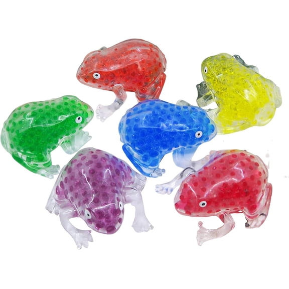 Frog Shaped Stress Relief Squeeze Ball Random Color Party Favors Goody Bag Fillers Desk Accessory 3.14 Inch 1 Pack