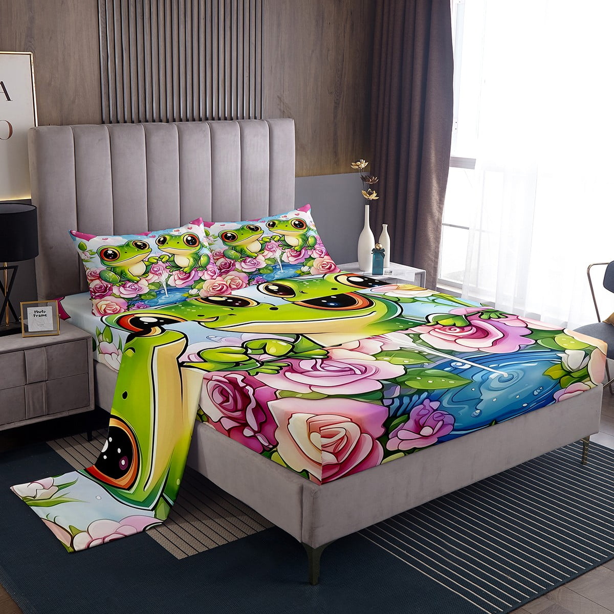 Frog Sheets Twin Cute Cartoon Animal Bed Sheets Romantic Themed Sheet ...
