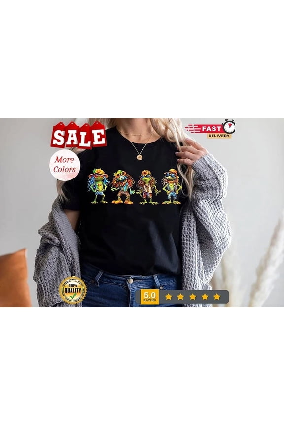 Frog Shirt, Retro Frogs Shirt, Frog Tee, Frog Lover Tee, Grumpy Frog, Cute Frog Birthday Gifts; For Men & Women