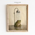 Frog Shower Poster, Deadpan Cottagecore Bathroom Decorative ...