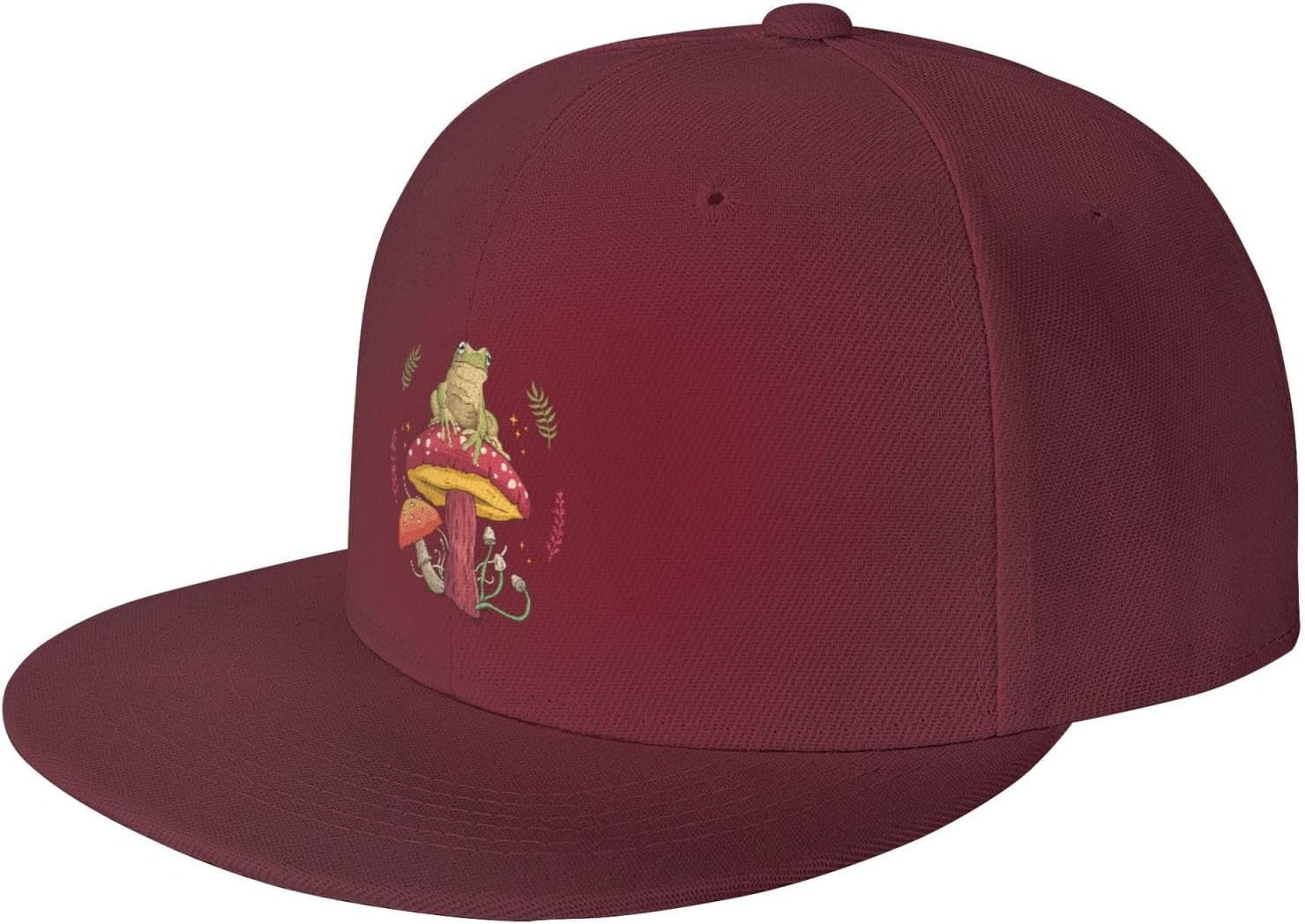 Frog Sitting On A Mushroom Snapback Hats for Men Baseball Cap Trucker ...