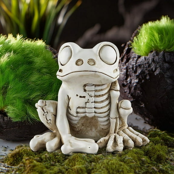 Frog Skeleton Model Halloween Animal Statue Realistic Terrifying Decor Ornaments