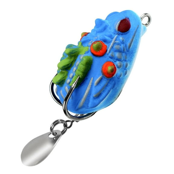 Frog Soft Bait Double Hide Hook Fishing Lure Bionics Thunder Frog Sequin U6R5