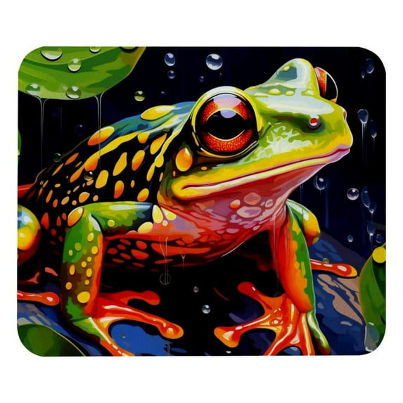 Frog Square Desk Pad Mouse Pad, 8.3x9.8 Inch Non-Slip Rubber Bottom Printed Mousepad for Office and Gaming