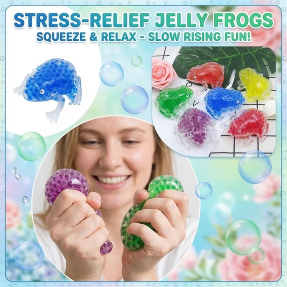 Frog Squeeze Realistic Frog Model Stretchy Squeeze Stress Ball Soft Sensory Fidget Toy for Adults Party Favors Home Decor and Vase Filler