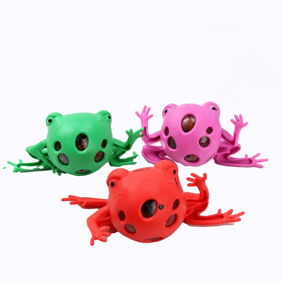 Frog Squishy Stress Ball with Popping Eyes, 1-Pack, Random Color, for Relaxation, Toy