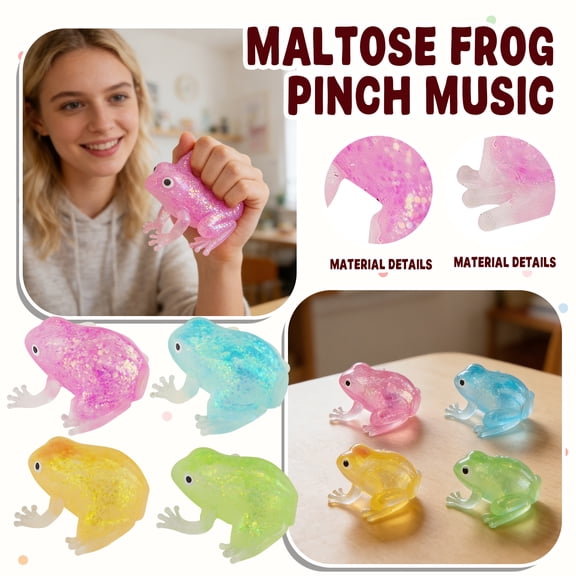 Frog Squishy Stress Balls Durable Cute Squeeze Ball Fun Stress Relief Toy Ideal for Home Decor Classroom Prizes Party Favors (Pink)