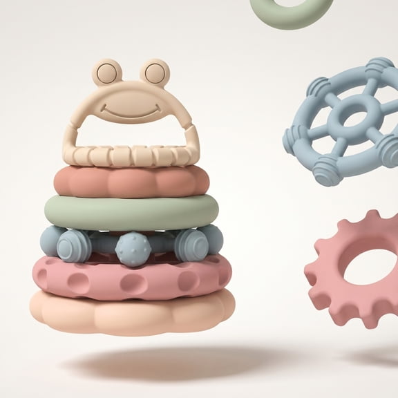 Frog Stacking Blocks Toy, Early Educational Animal Balance Game, Fine Motor Skills for Toddlers 3+ Gift