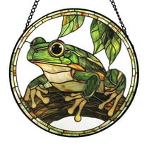 Stained Glass Window Hanging Ornament for Home Celebration Day Keepsake Decorative Piece Christmas Ornaments