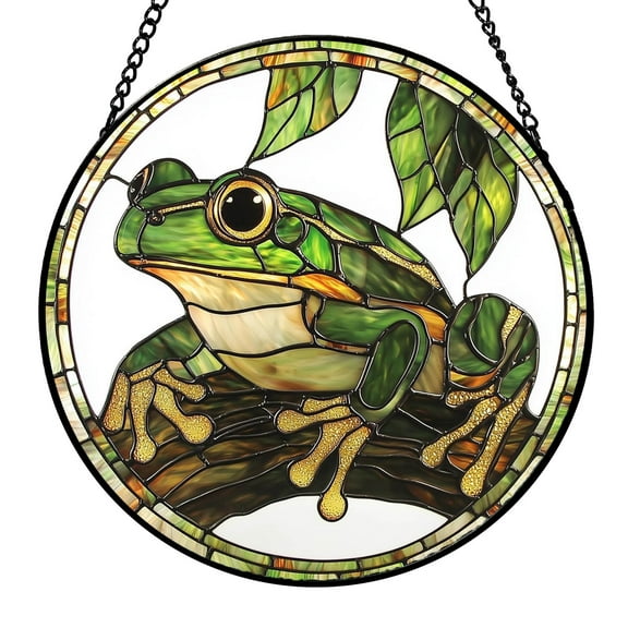 Stained Glass Window Hanging Ornament for Home Celebration Day Keepsake Decorative Piece Christmas Ornaments