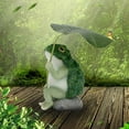 thumbnail image 1 of Frog Statue for Garden - Lotus Leaf Sitting Frog Figurines Decor Cute Craft Resin Frog Sculpture Decor for Outdoor Yard Garden Pond Home Office Desk Tabletop Gift Ornament, 1 of 9