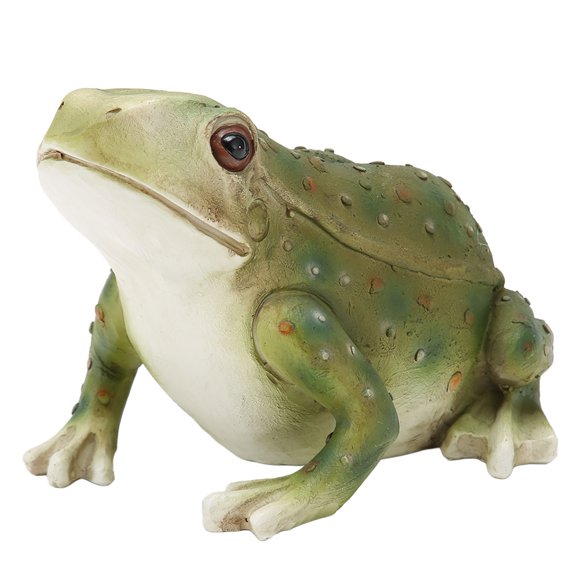 Frog Statue Hand Painted Lifelike Lovely Resin Frog Figure Garden Decor For Backyard Patio Garden Lawn