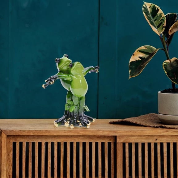 Frog Statue Resin Ornament Decorative Anniversary Desktop Shelf Valentine's Day
