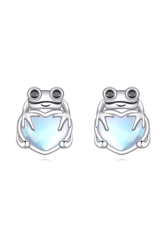 Frog Stud Earrings Sterling Silver Small Animal Stud Earrings Frog Jewelry Gifts for Women