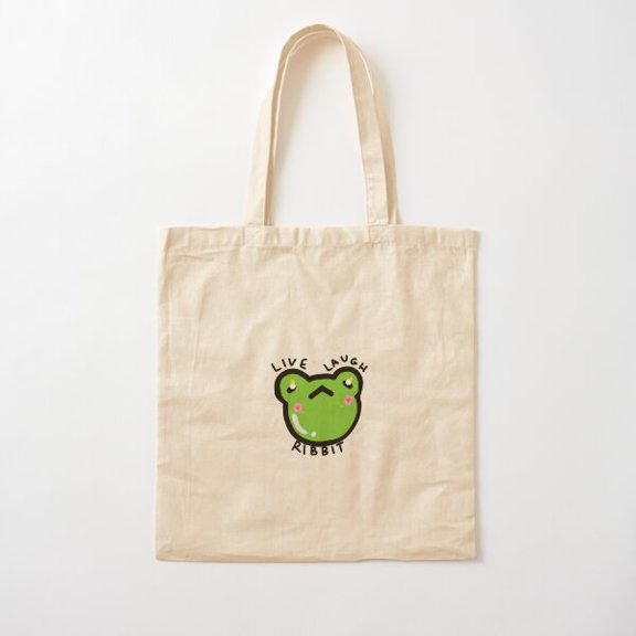 Frog Style 04 Canvas Tote Bags, Reusable Shopping Bag